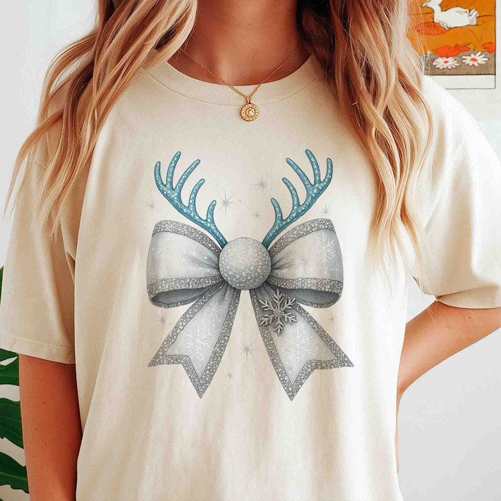 Leopard Rhinestone Christmas Bow Coquette Holiday Shirt T-shirt S-5XL