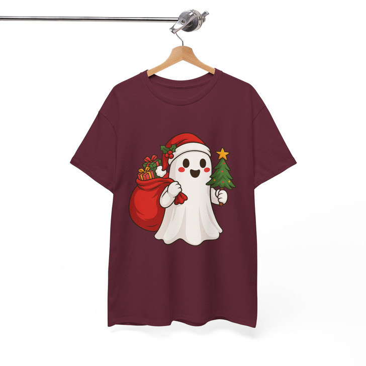 Santa Ghost Holiday Vibes Spooky T-shirt S-5XL