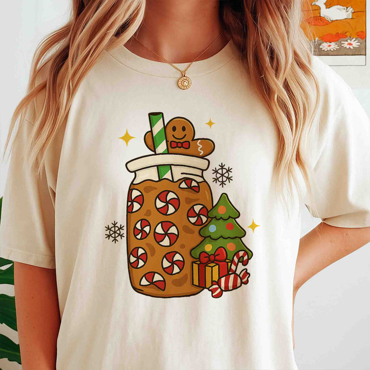 Gingerbread Cookie Cute Holiday Family Matching T-shirt S-5XL