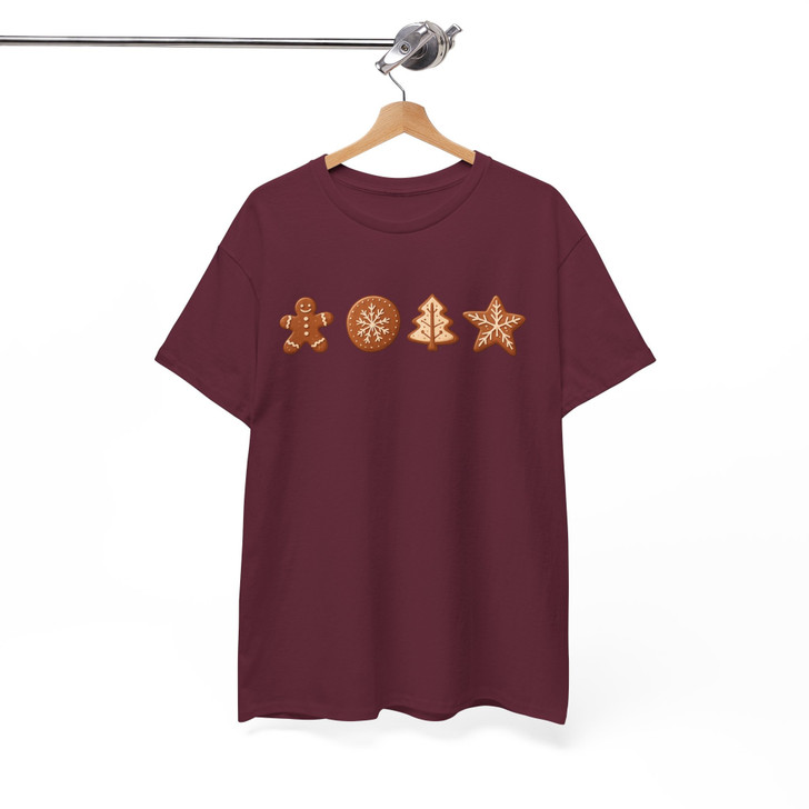 Gingerbread Cookie Winter Holiday Graphic T-shirt S-5XL