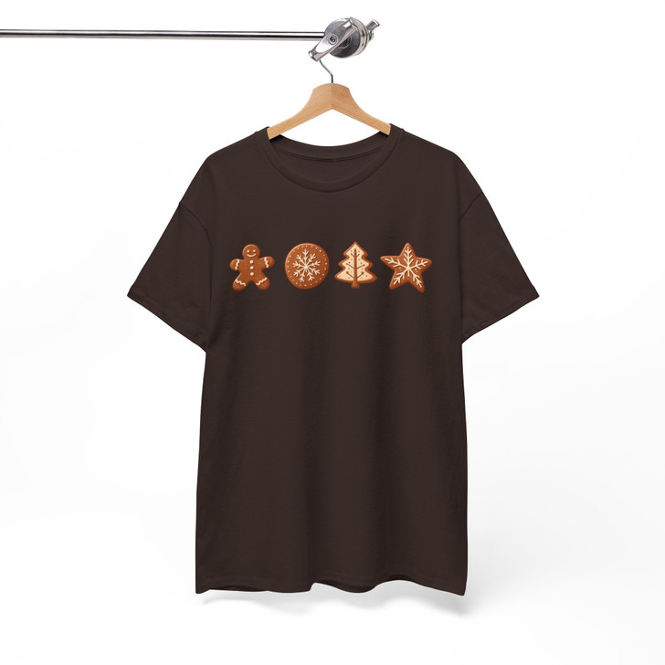 Gingerbread Cookie Winter Holiday Graphic T-shirt S-5XL