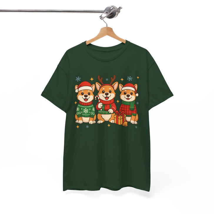 Corgi Christmas Santa Reindeer Sweater Dog T-shirt S-5XL