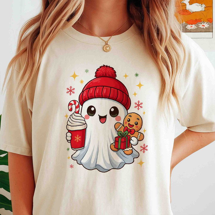Cute Ghost Coffee Holiday Boojee Style T-shirt S-5XL
