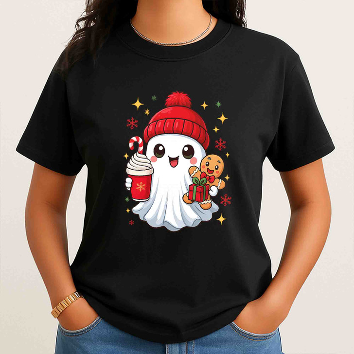 Cute Ghost Coffee Holiday Boojee Style T-shirt S-5XL