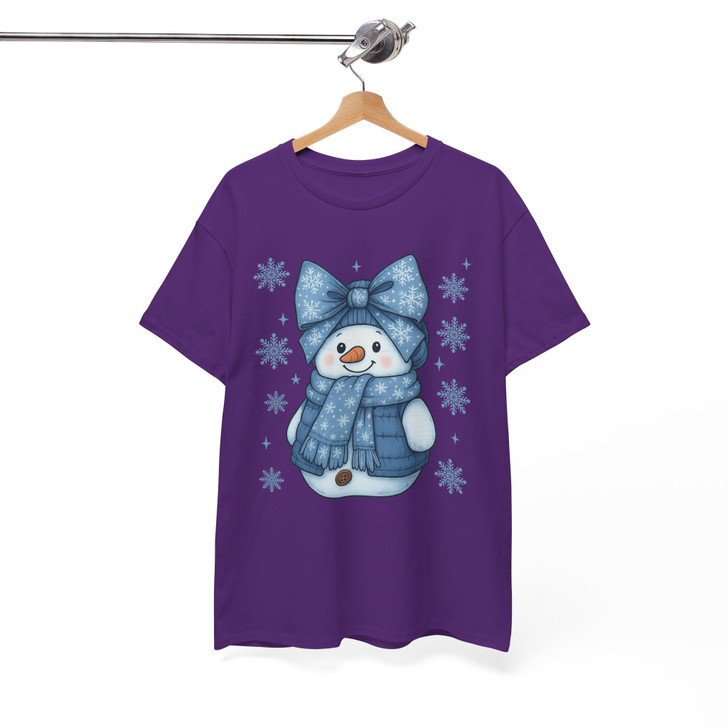 Denim Coquette Cottagecore Snowman Snowflake Retro T-shirt S-5XL