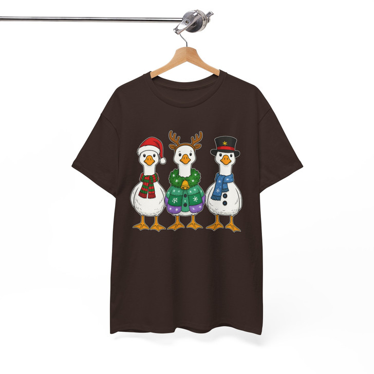 Christmas Goose Coquette Snowman Santa Hat T-shirt S-5XL