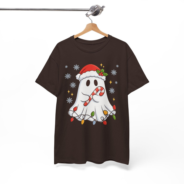 Christmas Ghost Tree Cake Funny Holiday T-shirt S-5XL
