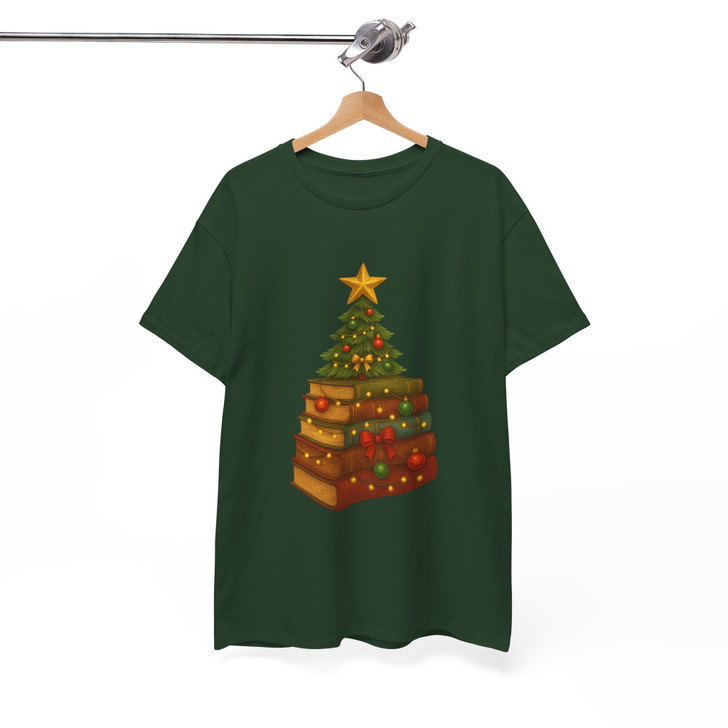 Book Tree Christmas Cozy Winter Reading Shirt T-shirt S-5XL