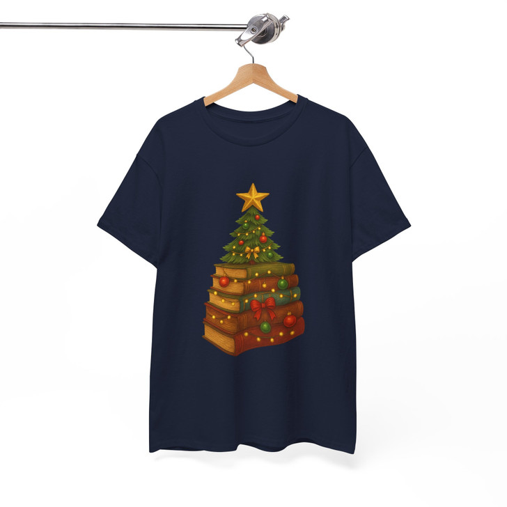 Book Tree Christmas Cozy Winter Reading Shirt T-shirt S-5XL