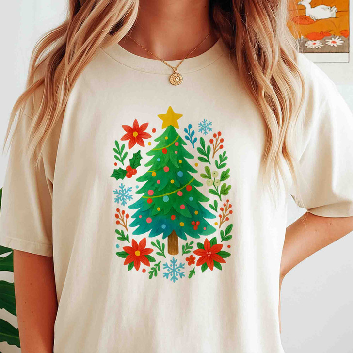 Coquette Christmas Tree Pink Bow Aesthetic Holiday Shirt T-shirt S-5XL