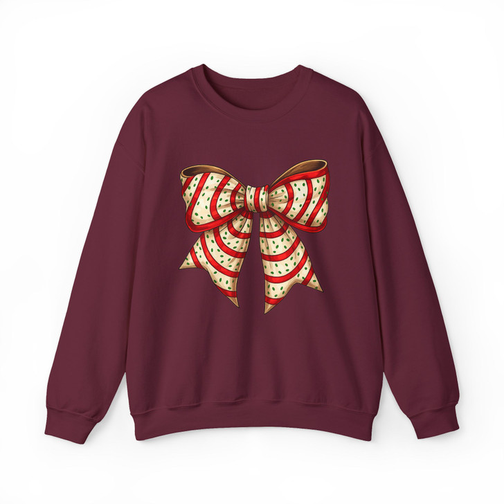 Cute Christmas Bow Colorful Holiday Sweatshirt S-5XL