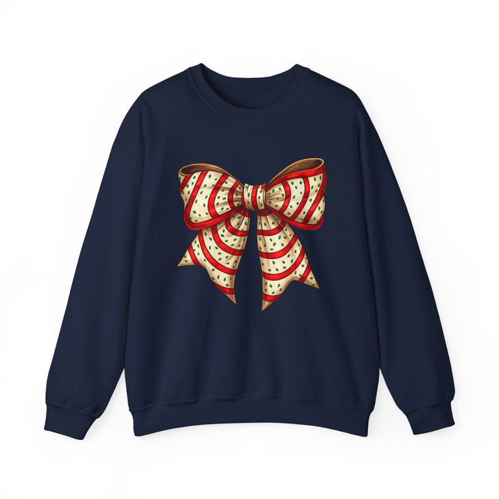 Cute Christmas Bow Colorful Holiday Sweatshirt S-5XL