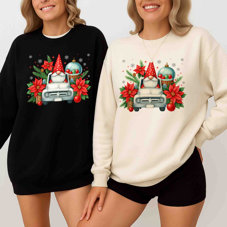 Festive Christmas Gnome Family Matching Sweatshirt S-5XL