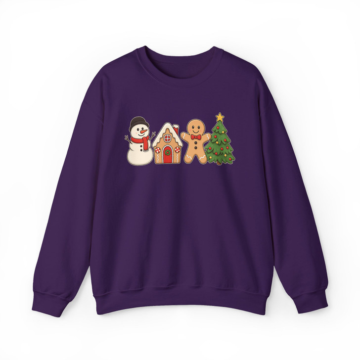 Festive Gingerbread Cookies Christmas Holiday Sweatshirt S-5XL