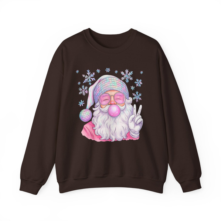 Disco Santa Retro Merry Christmas Holiday Sweatshirt S-5XL