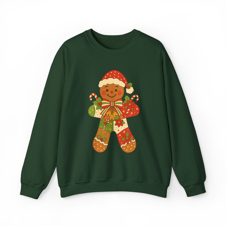 Gingerbread Holiday Cute Retro Christmas Baking Sweatshirt S-5XL