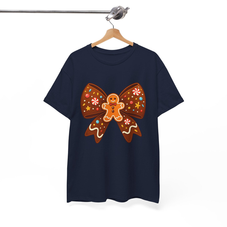 Gingerbread Bow Holiday Coquette Tee T-shirt S-5XL