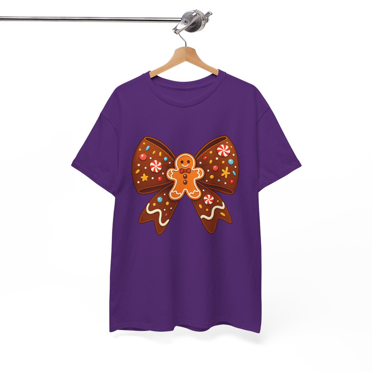 Gingerbread Bow Holiday Coquette Tee T-shirt S-5XL