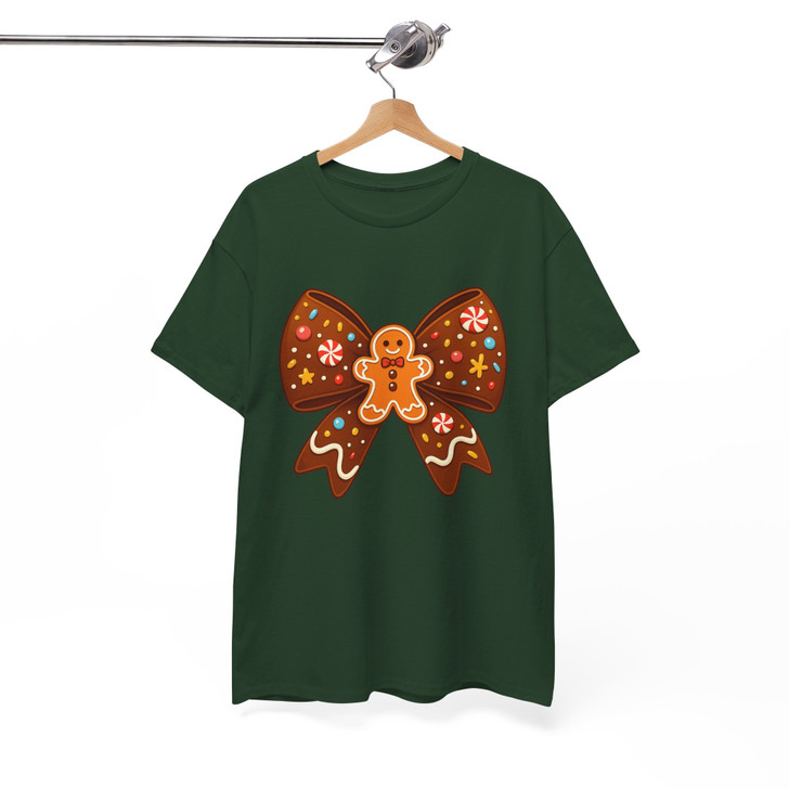 Gingerbread Bow Holiday Coquette Tee T-shirt S-5XL