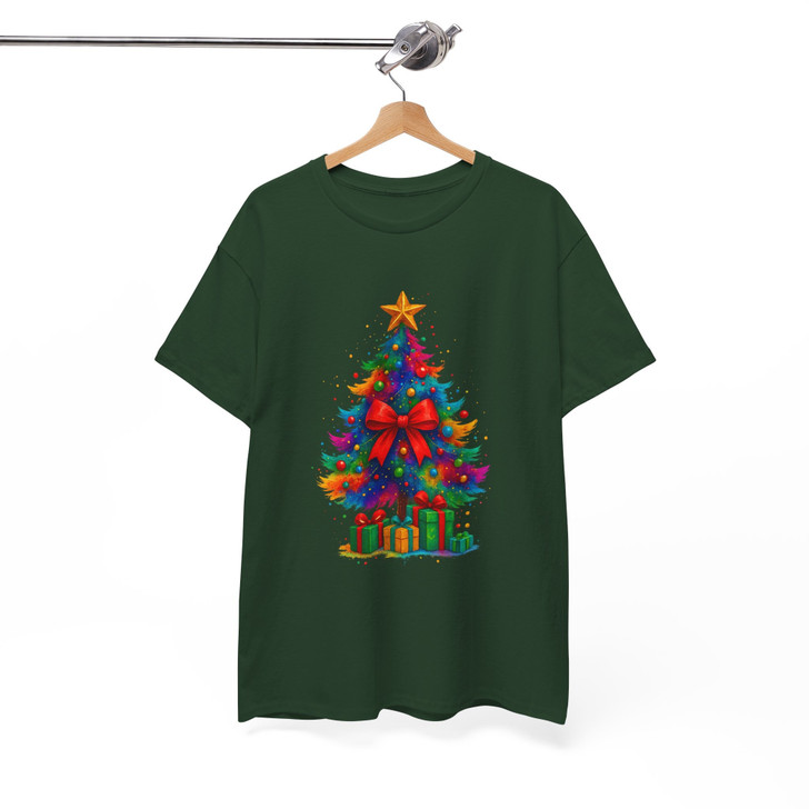 Colorful Coquette Glitter Tree Dalmantian Bow Brushstroke T-shirt S-5XL