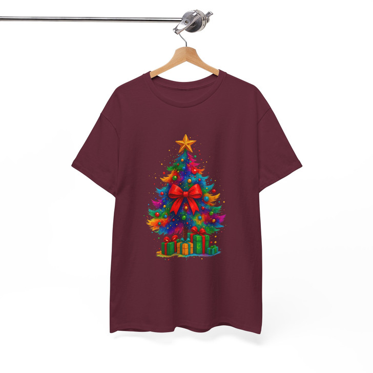 Colorful Coquette Glitter Tree Dalmantian Bow Brushstroke T-shirt S-5XL