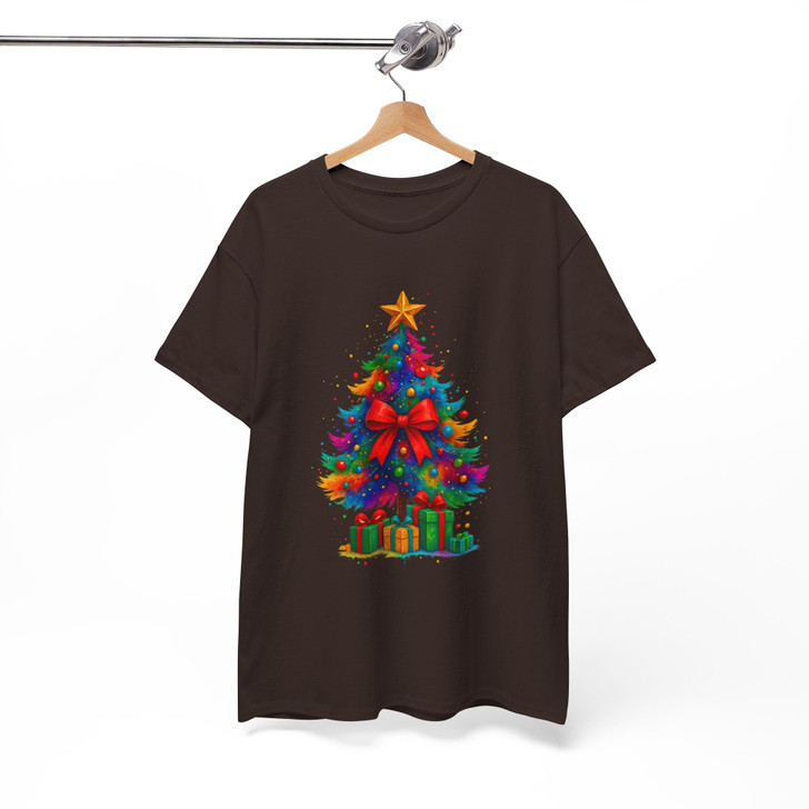 Colorful Coquette Glitter Tree Dalmantian Bow Brushstroke T-shirt S-5XL