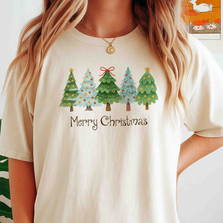 Vintage Christmas Tree Classic Xmas Holiday T-shirt S-5XL