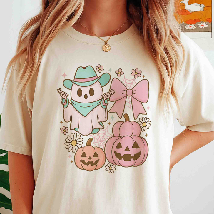 Adorable Halloween Cat Spooky Pumpkin Fall T-shirt S-5XL