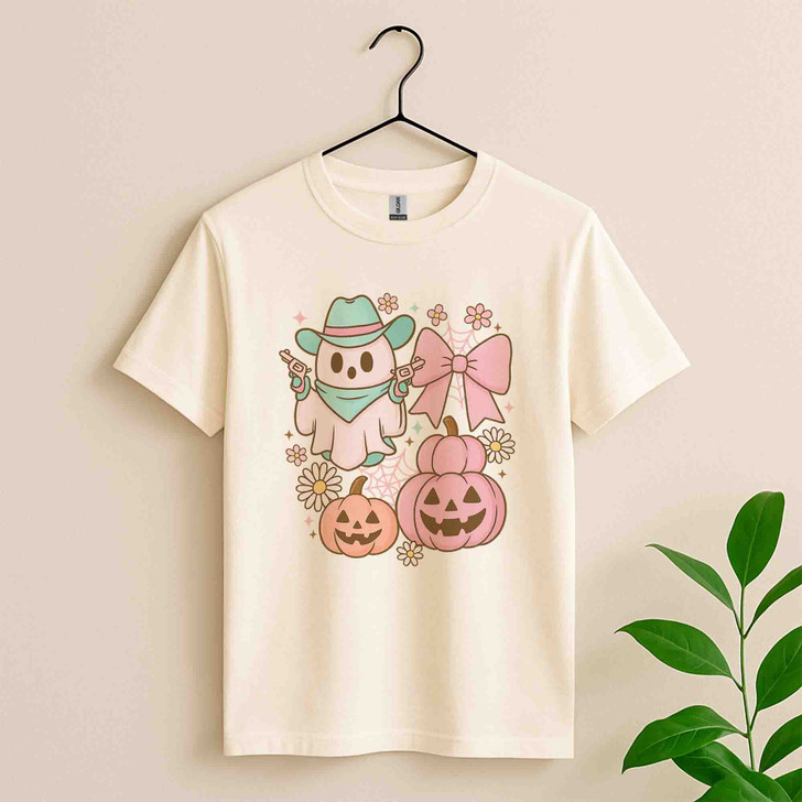 Adorable Halloween Cat Spooky Pumpkin Fall T-shirt S-5XL