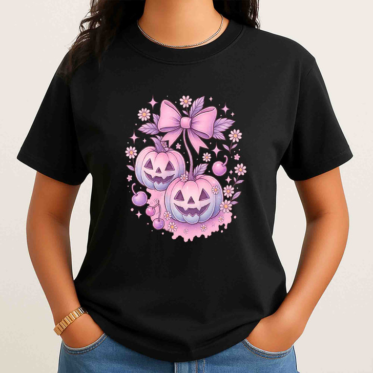 Cotton Candy Jack O’Lantern Pastel Pumpkin Ghost T-shirt S-5XL