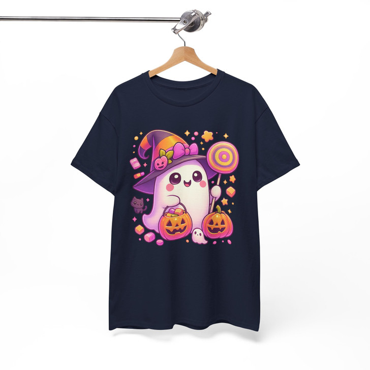 Cute Witch Ghost Candy Pumpkins Halloween T-shirt S-5XL