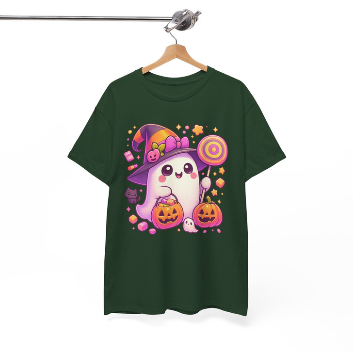 Cute Witch Ghost Candy Pumpkins Halloween T-shirt S-5XL