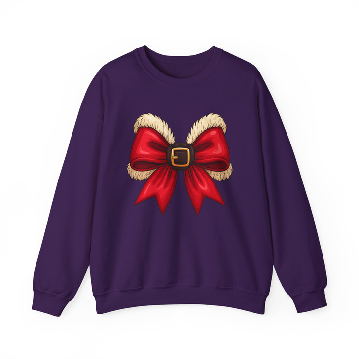 Santa Bow Christmas Coquette Holiday Design Sweatshirt S-5XL