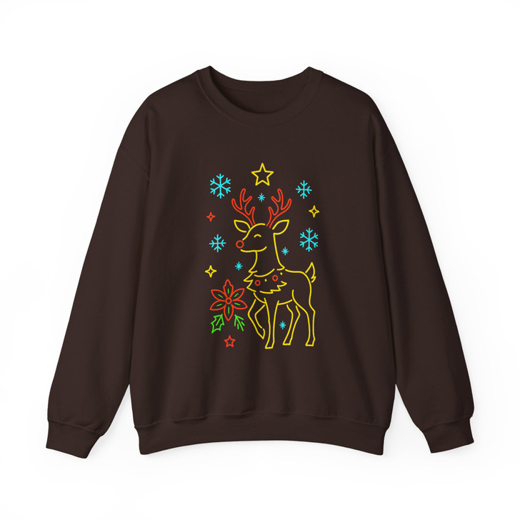 Neon Christmas Tree Coquette Bow Holly Jolly Sweatshirt S-5XL