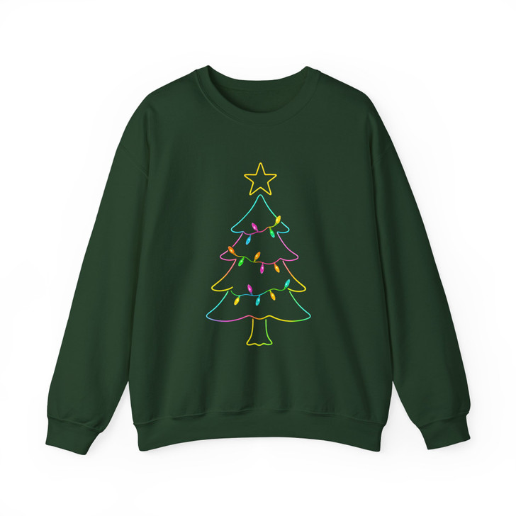 Neon Coquette Christmas Reindeer Colorful Bow Sweatshirt S-5XL