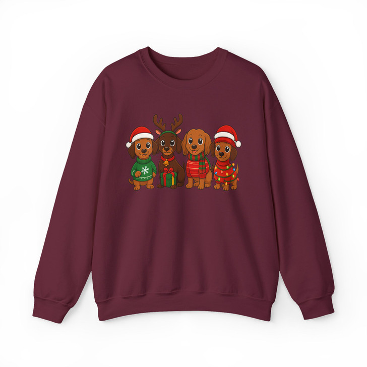Christmas Dachshund Funny Holiday Dog Sweatshirt S-5XL