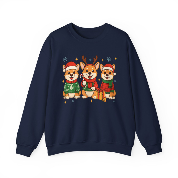 Corgi Christmas Santa Reindeer Sweater Dog Sweatshirt S-5XL