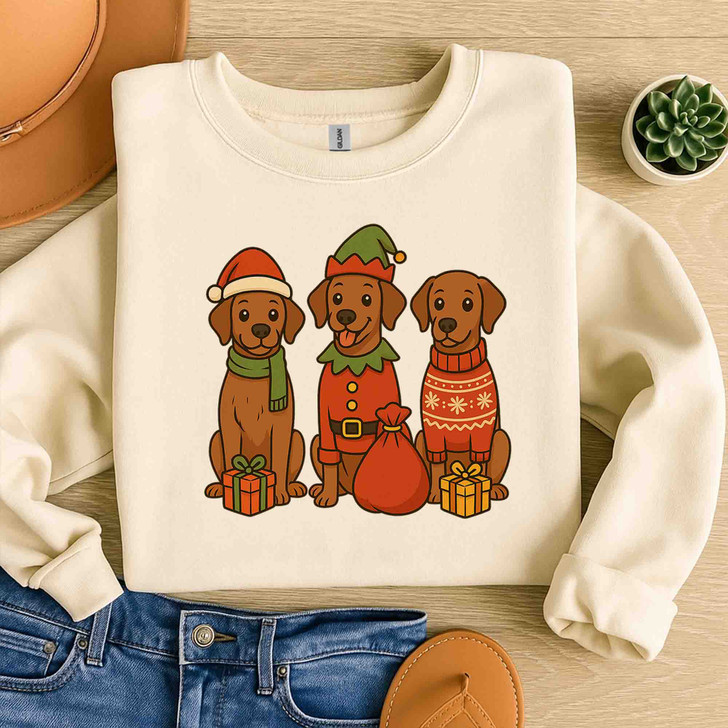 German Shorthaired Pointer Santa Elf Christmas Sweatshirt S-5XL