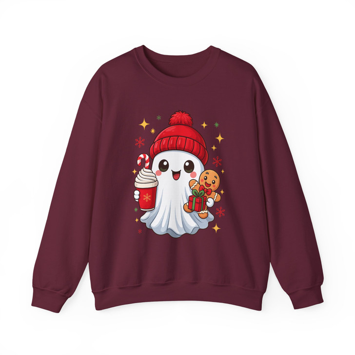 Cute Ghost Coffee Holiday Boojee Style Sweatshirt S-5XL
