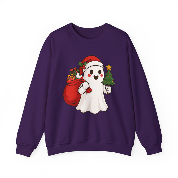Santa Ghost Holiday Vibes Spooky Sweatshirt S-5XL