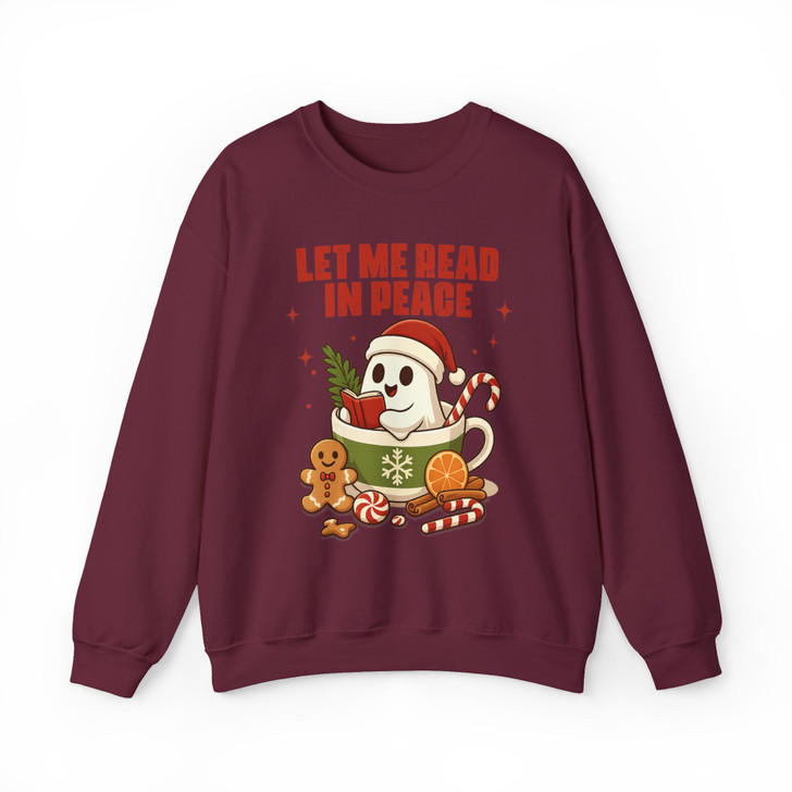 Ghost Reading Spooky Librarian Sweatshirt S-5XL