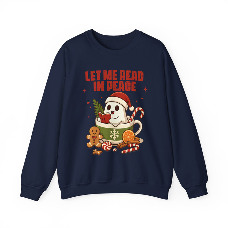 Ghost Reading Spooky Librarian Sweatshirt S-5XL