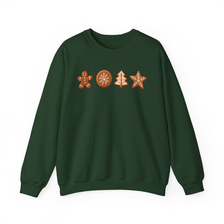 Gingerbread Cookie Winter Holiday Graphic Sweatshirt S-5XL