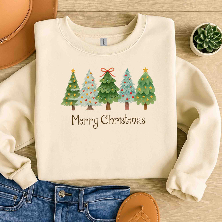 Vintage Christmas Tree Classic Xmas Holiday Sweatshirt S-5XL