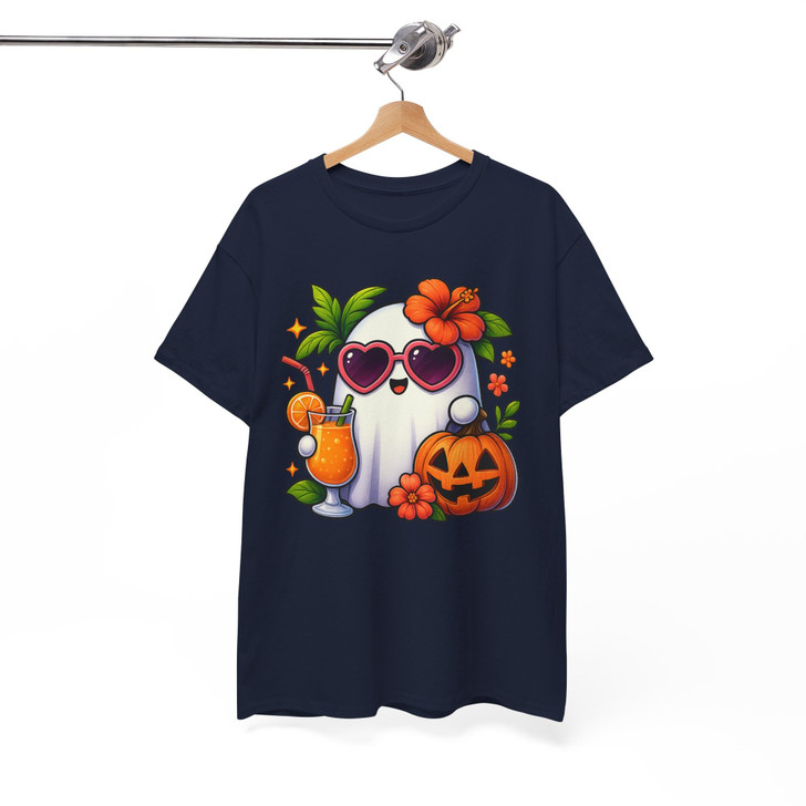 Cute Summer Ghost Kawaii Tropical Halloween T-shirt S-5XL
