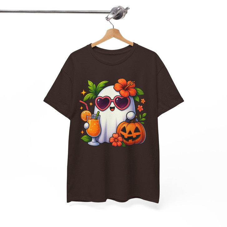 Cute Summer Ghost Kawaii Tropical Halloween T-shirt S-5XL