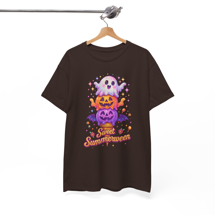 Summerween PNG Jack O’Lantern Ghost Ice Cream Summer T-shirt S-5XL