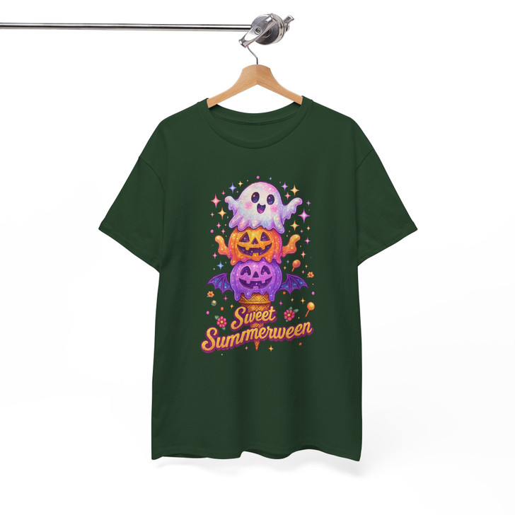 Summerween PNG Jack O’Lantern Ghost Ice Cream Summer T-shirt S-5XL