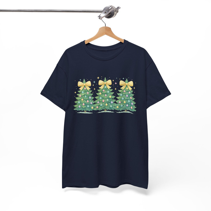 Coquette Christmas Tree Bow Aesthetic Holiday Sublimation T-shirt S-5XL