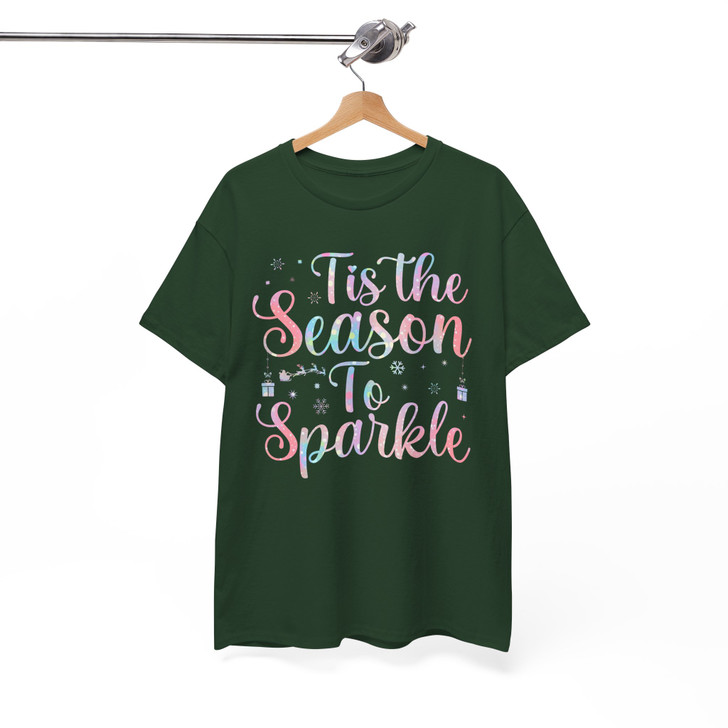 Glitter Christmas Snowflake Cozy Winter Merry Sublimation T-shirt S-5XL